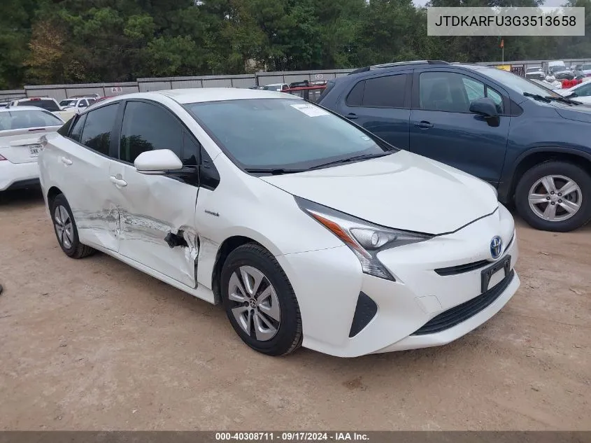 2016 Toyota Prius Four VIN: JTDKARFU3G3513658 Lot: 40308711