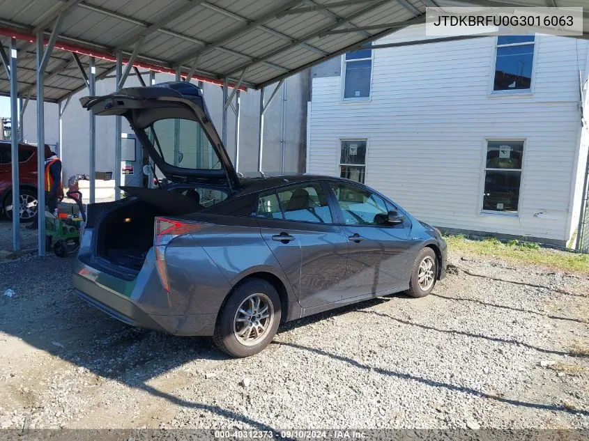 2016 Toyota Prius Two VIN: JTDKBRFU0G3016063 Lot: 40312373