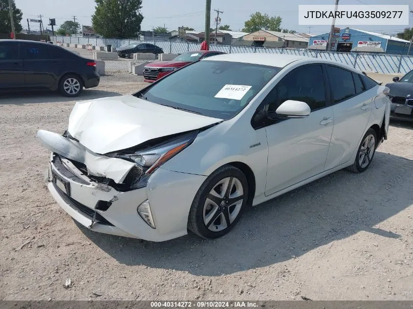 2016 Toyota Prius VIN: JTDKARFU4G3509277 Lot: 40314272