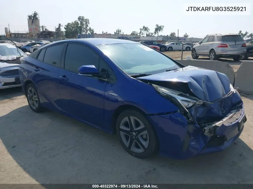 JTDKARFU8G3525921 2016 Toyota Prius Three