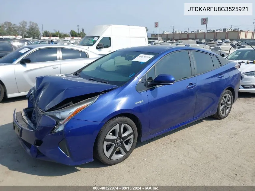 2016 Toyota Prius Three VIN: JTDKARFU8G3525921 Lot: 40322974