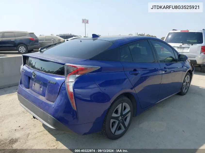 JTDKARFU8G3525921 2016 Toyota Prius Three