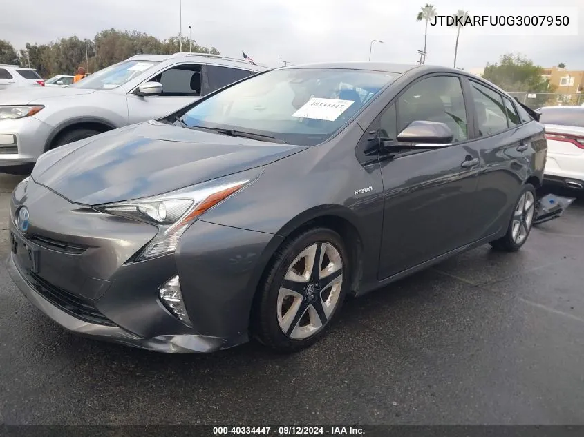 JTDKARFU0G3007950 2016 Toyota Prius Three Touring