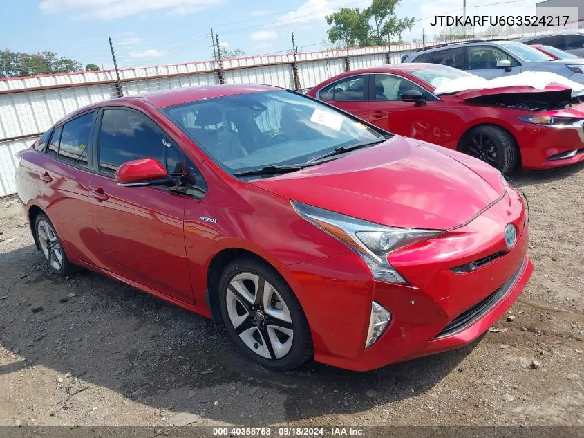 2016 Toyota Prius Four Touring VIN: JTDKARFU6G3524217 Lot: 40358758