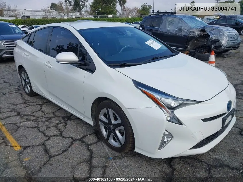 2016 Toyota Prius Four Touring VIN: JTDKARFU9G3004741 Lot: 40362108