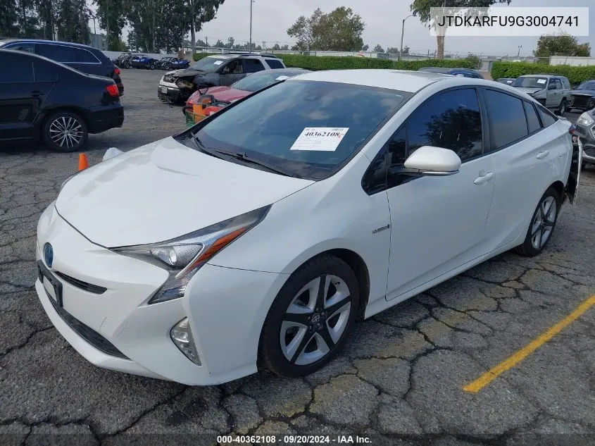 2016 Toyota Prius Four Touring VIN: JTDKARFU9G3004741 Lot: 40362108