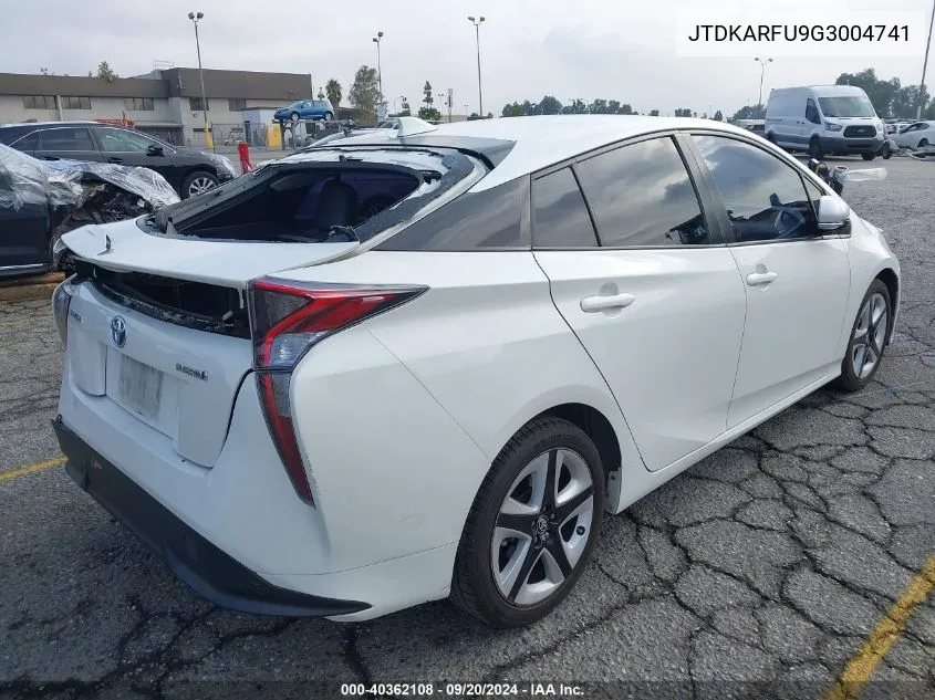 2016 Toyota Prius Four Touring VIN: JTDKARFU9G3004741 Lot: 40362108