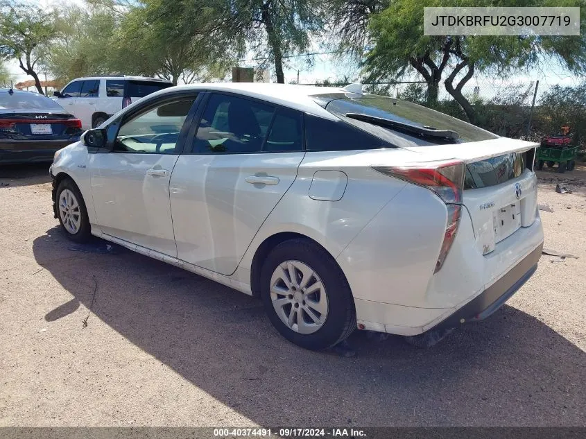 2016 Toyota Prius Two VIN: JTDKBRFU2G3007719 Lot: 40374491