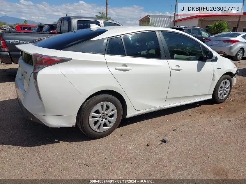 2016 Toyota Prius Two VIN: JTDKBRFU2G3007719 Lot: 40374491