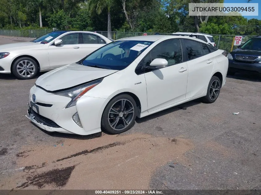 2016 Toyota Prius VIN: JTDKARFU0G3009455 Lot: 40409251