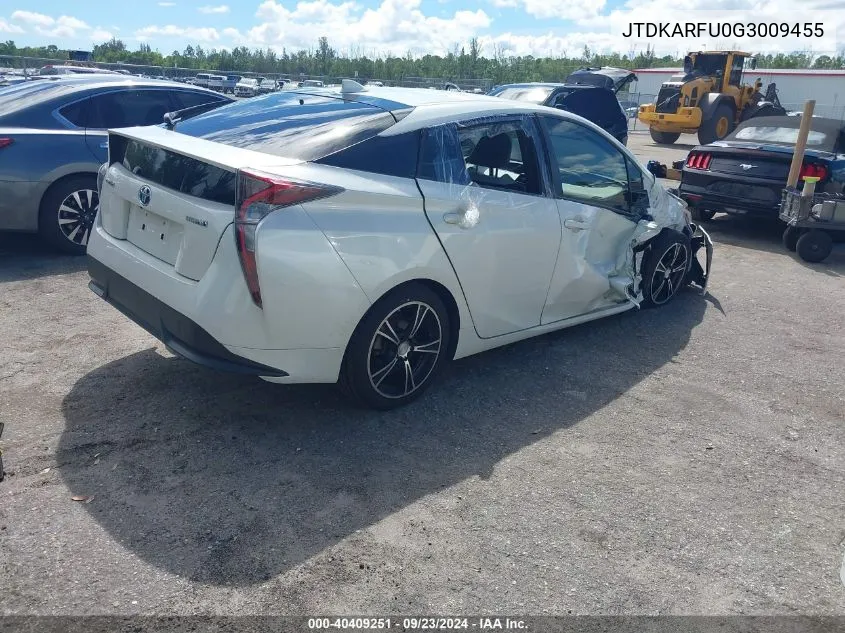 2016 Toyota Prius VIN: JTDKARFU0G3009455 Lot: 40409251