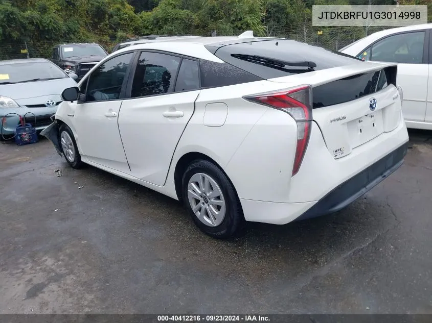 JTDKBRFU1G3014998 2016 Toyota Prius Two