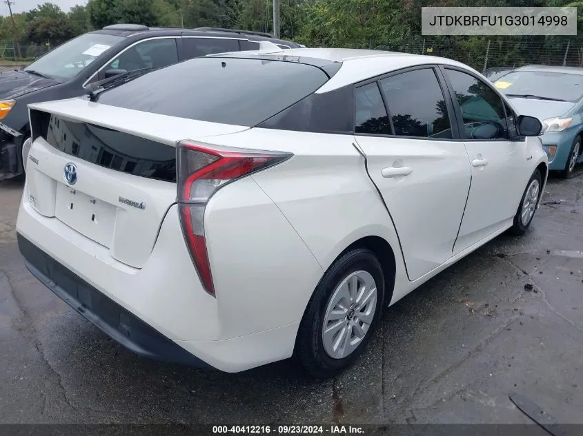 JTDKBRFU1G3014998 2016 Toyota Prius Two