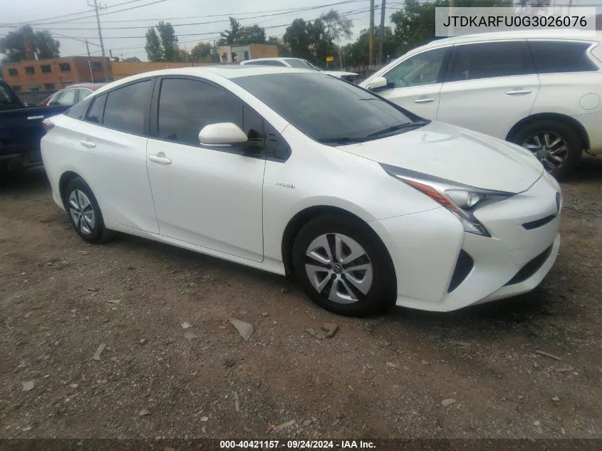 2016 Toyota Prius Three VIN: JTDKARFU0G3026076 Lot: 40421157