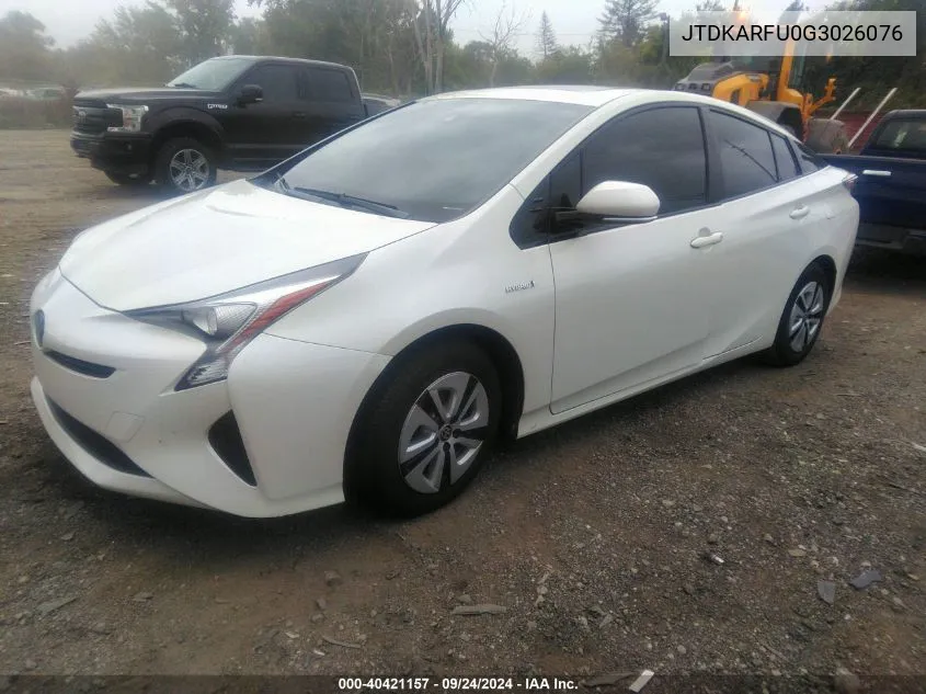 2016 Toyota Prius Three VIN: JTDKARFU0G3026076 Lot: 40421157