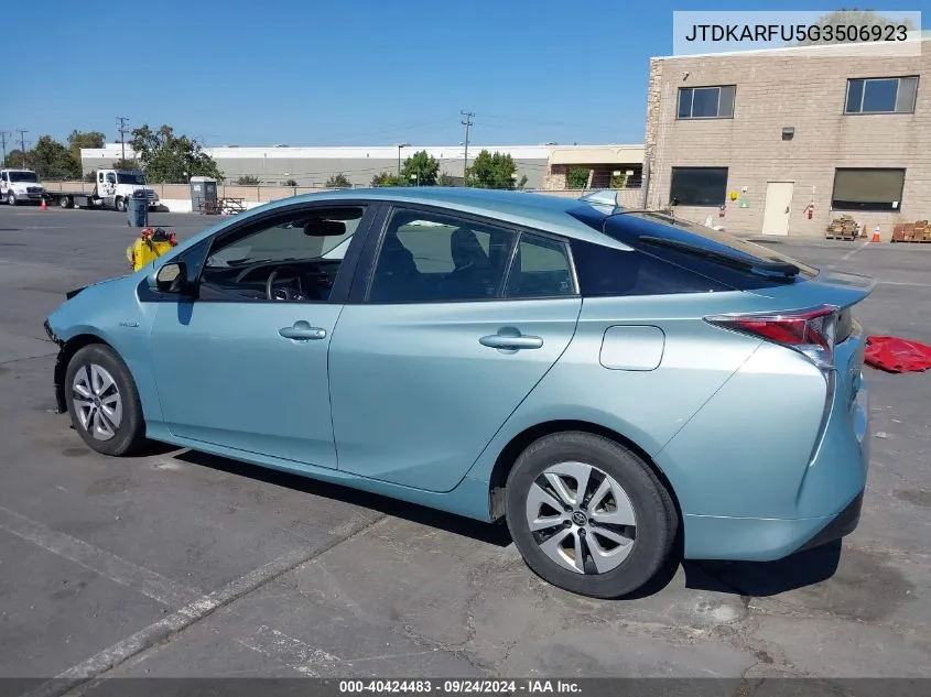 2016 Toyota Prius Four VIN: JTDKARFU5G3506923 Lot: 40424483