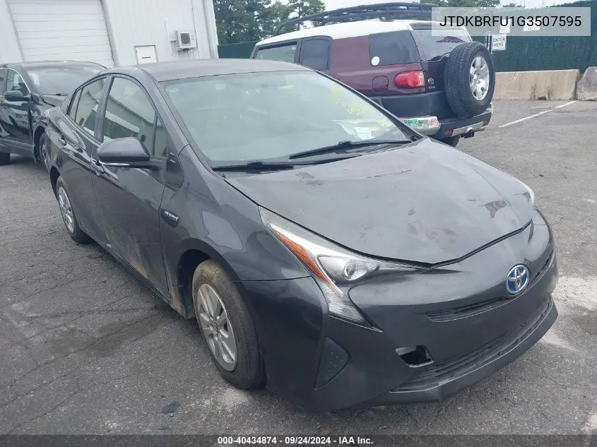 2016 Toyota Prius VIN: JTDKBRFU1G3507595 Lot: 40434874