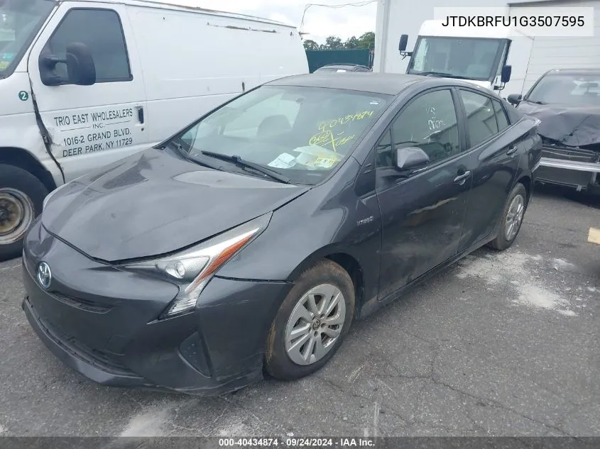 2016 Toyota Prius VIN: JTDKBRFU1G3507595 Lot: 40434874