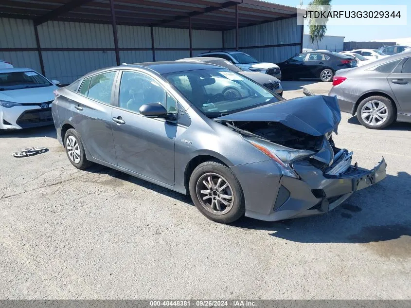 JTDKARFU3G3029344 2016 Toyota Prius Four