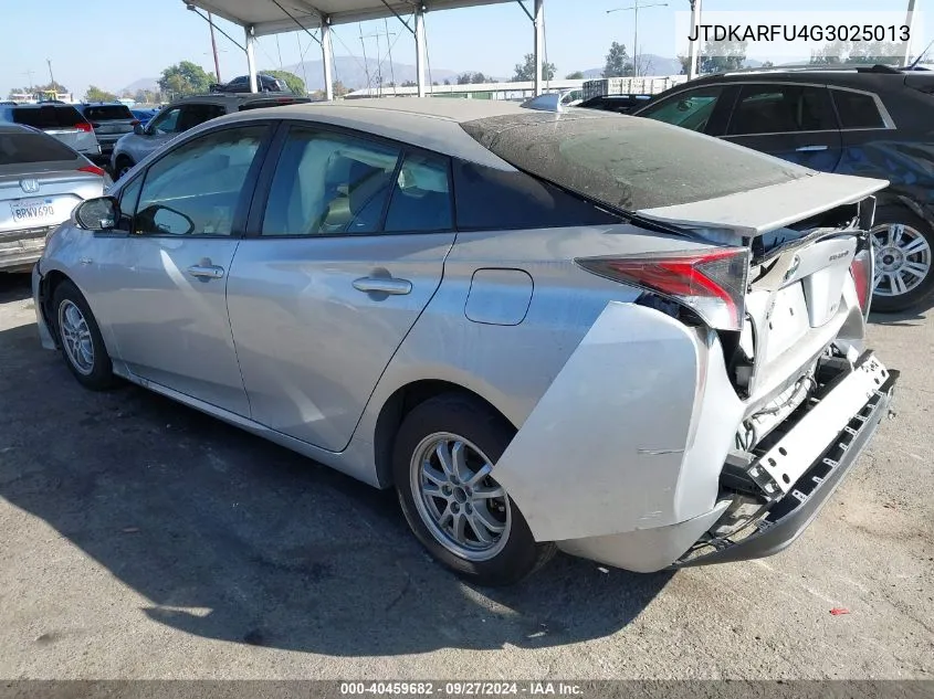 2016 Toyota Prius Two Eco VIN: JTDKARFU4G3025013 Lot: 40459682