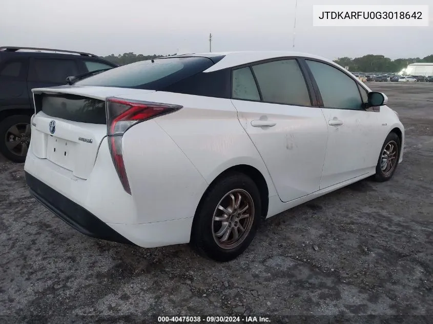 JTDKARFU0G3018642 2016 Toyota Prius Four