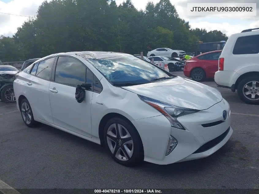 2016 Toyota Prius VIN: JTDKARFU9G3000902 Lot: 40478218