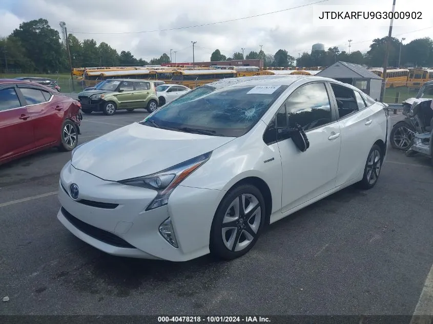 2016 Toyota Prius VIN: JTDKARFU9G3000902 Lot: 40478218