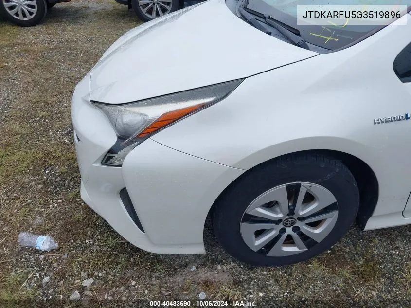 2016 Toyota Prius VIN: JTDKARFU5G3519896 Lot: 40483690