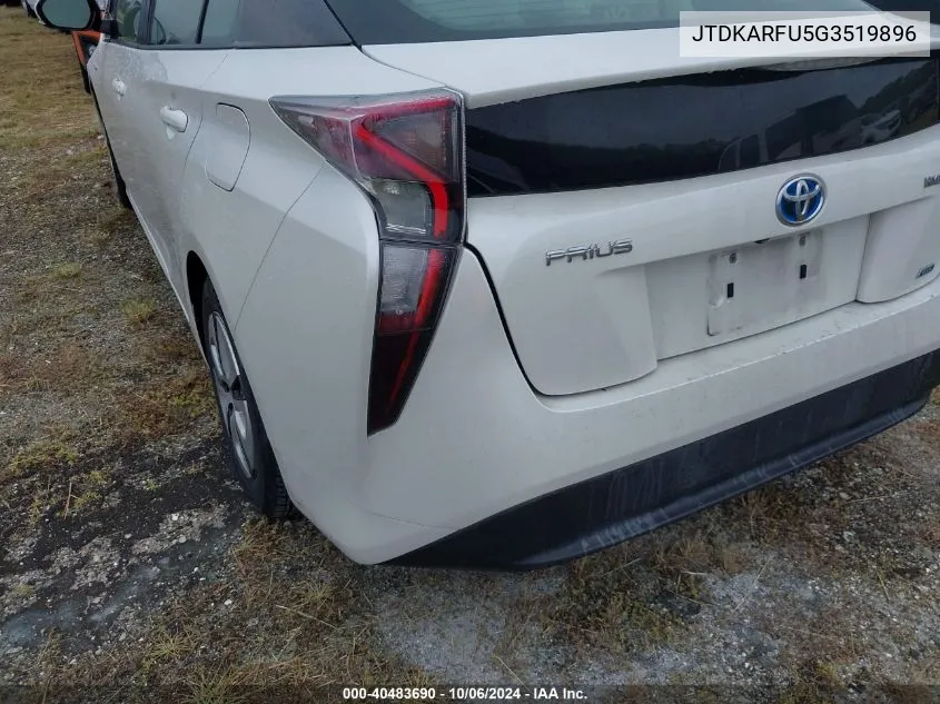 2016 Toyota Prius VIN: JTDKARFU5G3519896 Lot: 40483690