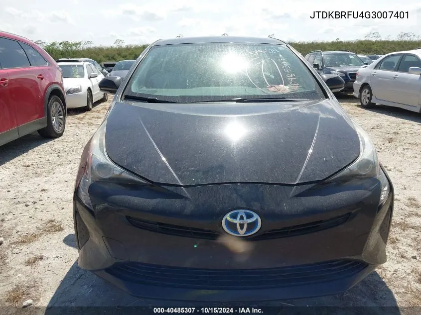 2016 Toyota Prius Two VIN: JTDKBRFU4G3007401 Lot: 40485307