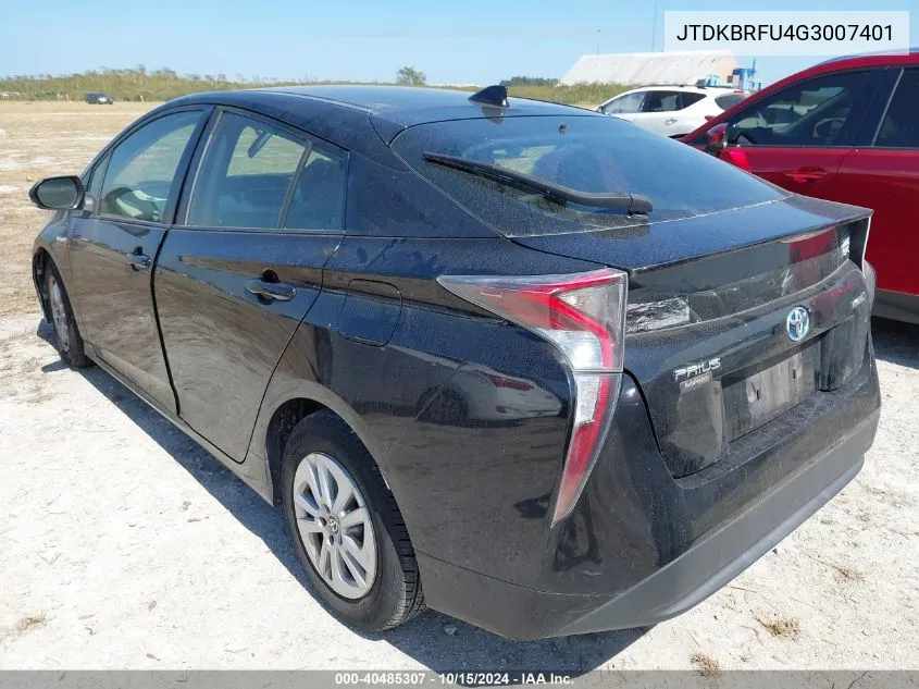 2016 Toyota Prius Two VIN: JTDKBRFU4G3007401 Lot: 40485307