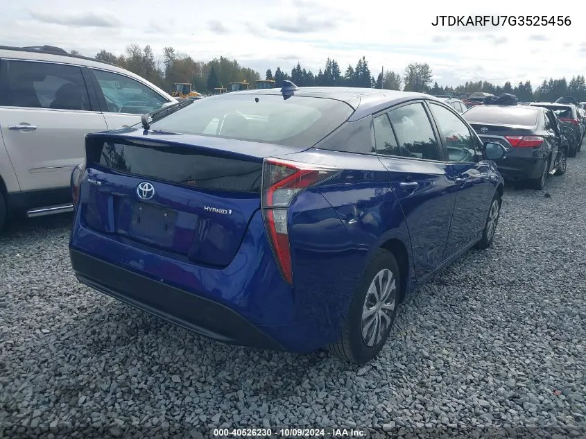 2016 Toyota Prius Four VIN: JTDKARFU7G3525456 Lot: 40526230