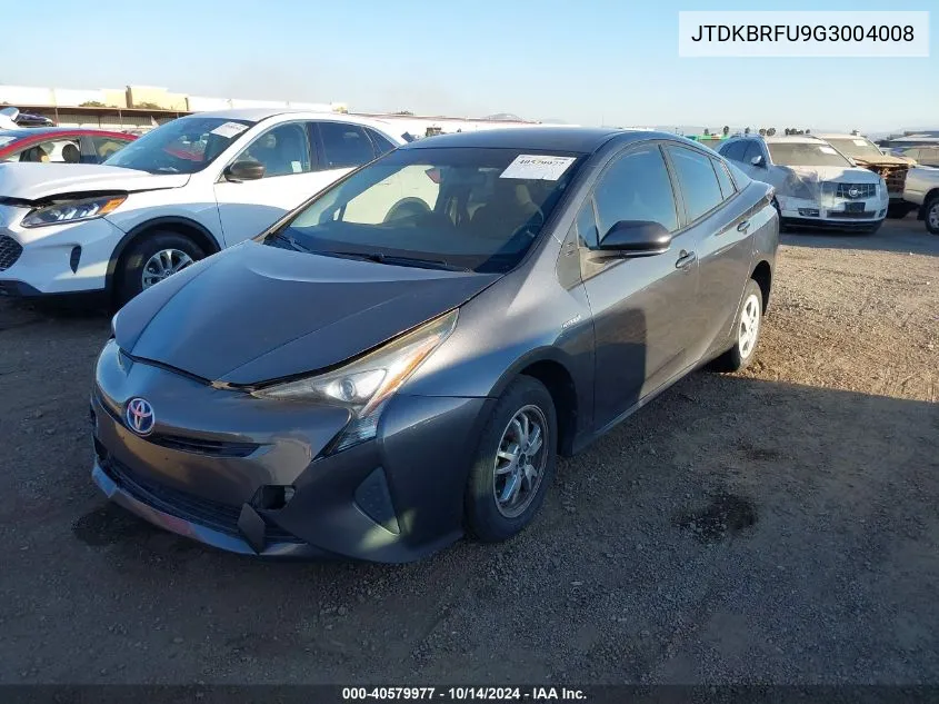 2016 Toyota Prius Two VIN: JTDKBRFU9G3004008 Lot: 40579977