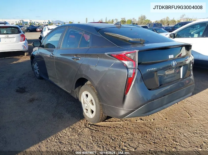 2016 Toyota Prius Two VIN: JTDKBRFU9G3004008 Lot: 40579977