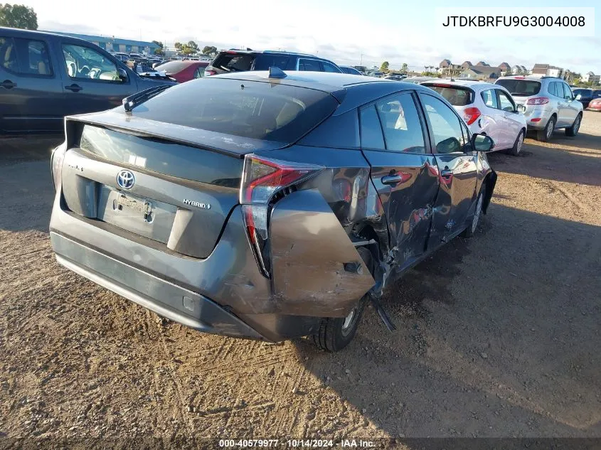 2016 Toyota Prius Two VIN: JTDKBRFU9G3004008 Lot: 40579977