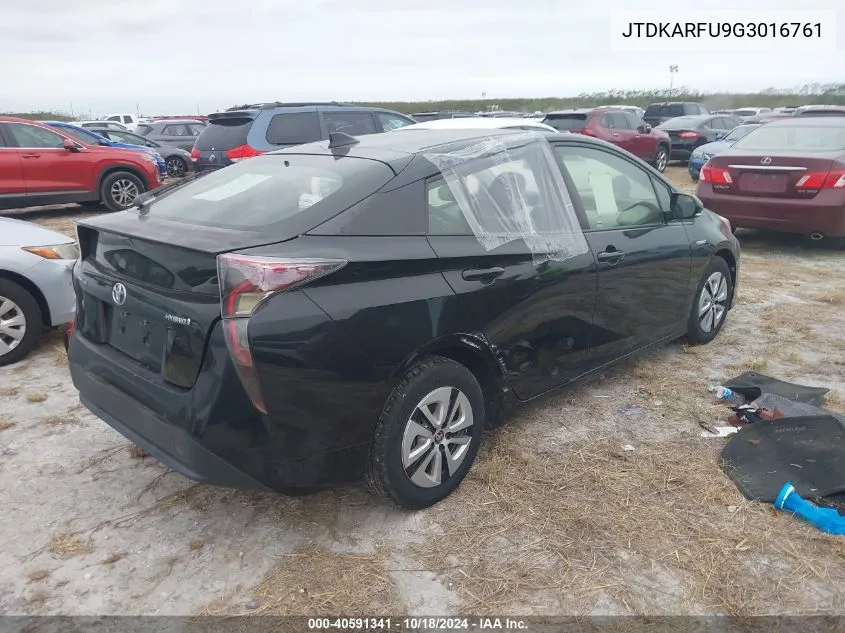 2016 Toyota Prius Three VIN: JTDKARFU9G3016761 Lot: 40591341