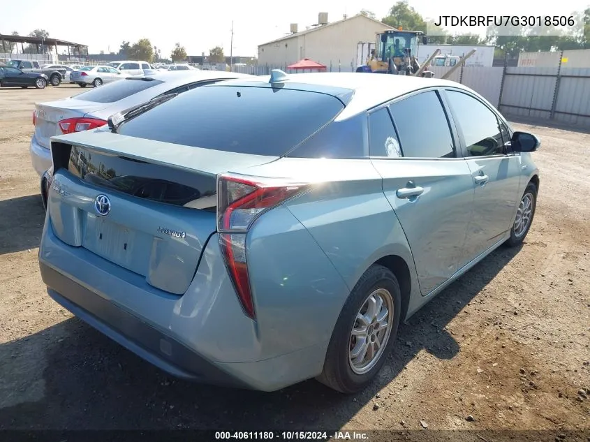 2016 Toyota Prius Two VIN: JTDKBRFU7G3018506 Lot: 40611180