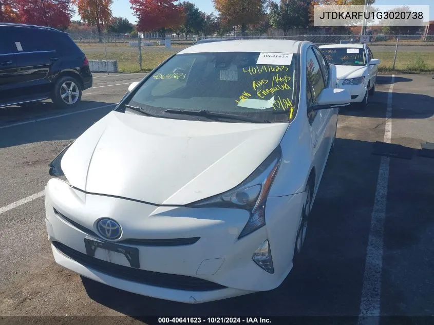 2016 Toyota Prius Three Touring VIN: JTDKARFU1G3020738 Lot: 40641623