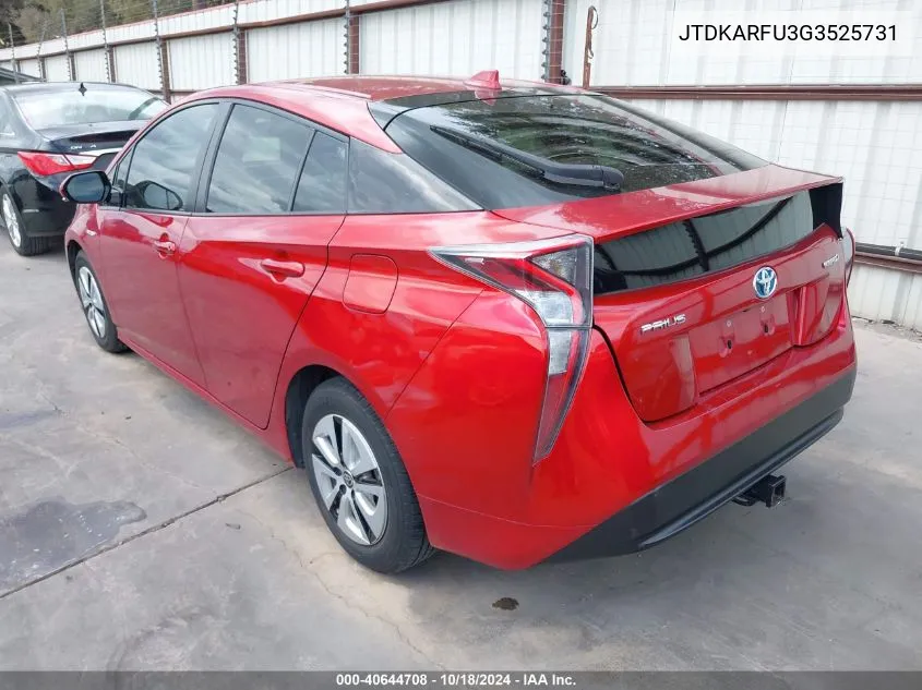 2016 Toyota Prius Four VIN: JTDKARFU3G3525731 Lot: 40644708