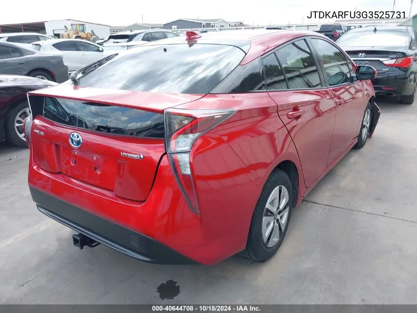 2016 Toyota Prius Four VIN: JTDKARFU3G3525731 Lot: 40644708