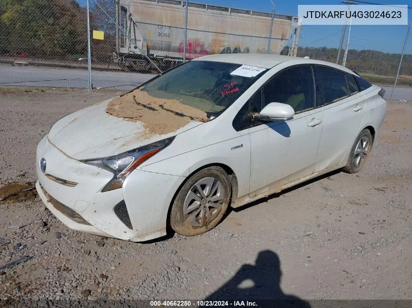 2016 Toyota Prius Three VIN: JTDKARFU4G3024623 Lot: 40662250