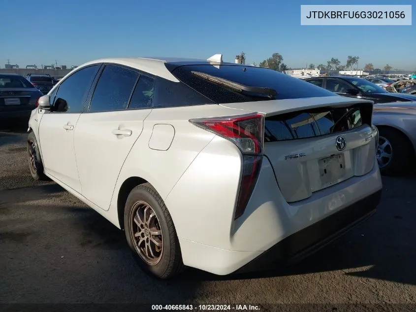 2016 Toyota Prius Two VIN: JTDKBRFU6G3021056 Lot: 40665843