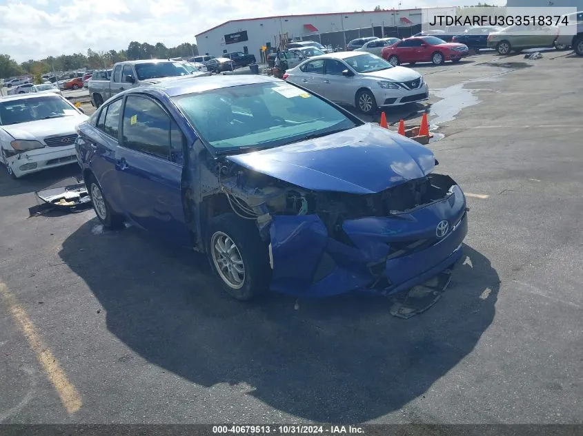 JTDKARFU3G3518374 2016 Toyota Prius Three