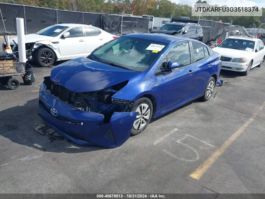 JTDKARFU3G3518374 2016 Toyota Prius Three