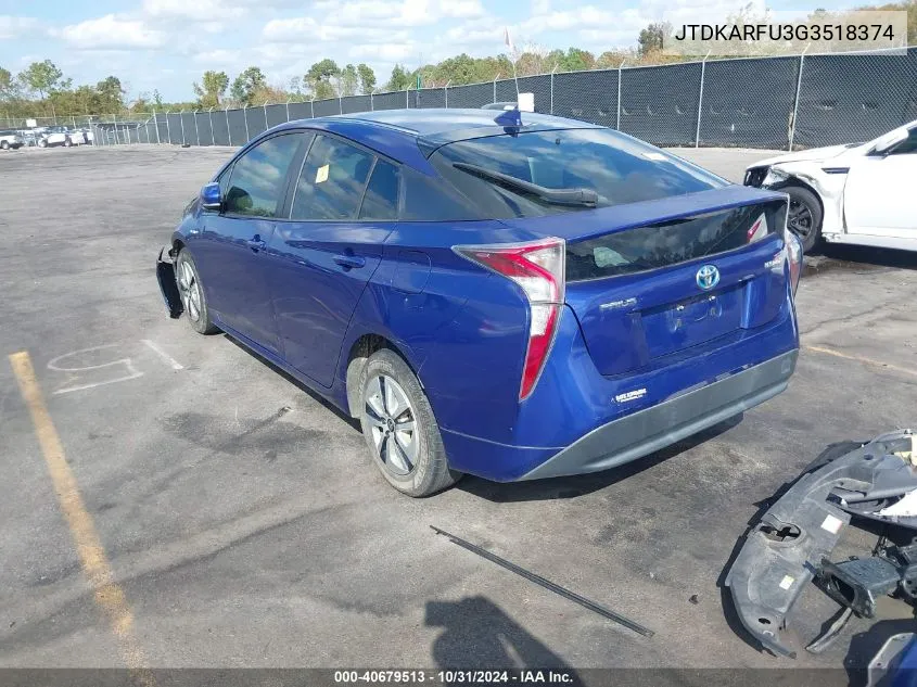 JTDKARFU3G3518374 2016 Toyota Prius Three