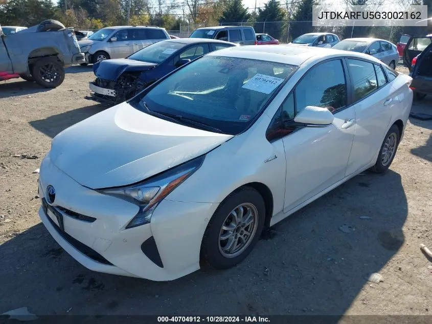 2016 Toyota Prius VIN: JTDKARFU5G3002162 Lot: 40704912