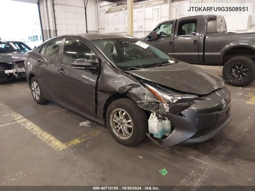 2016 Toyota Prius VIN: JTDKARFU9G3508951 Lot: 40715100