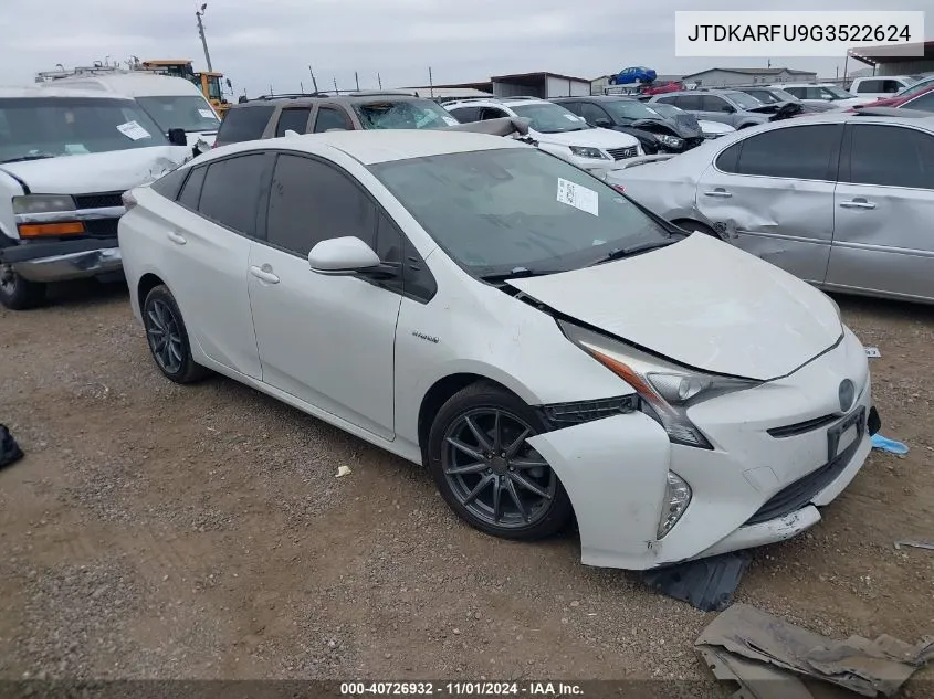 2016 Toyota Prius Three Touring VIN: JTDKARFU9G3522624 Lot: 40726932