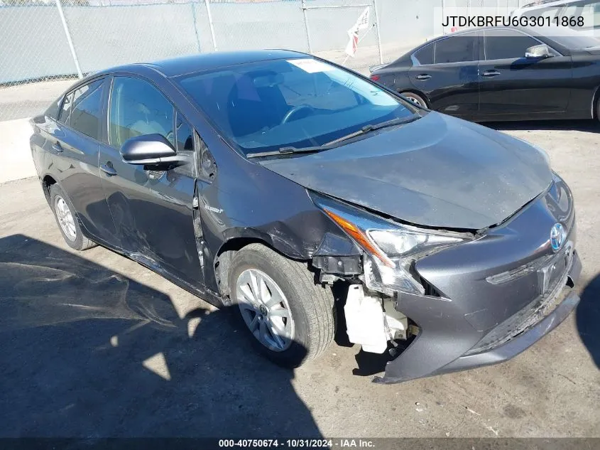 JTDKBRFU6G3011868 2016 Toyota Prius Two