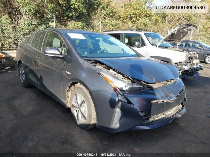 JTDKARFU0G3004580 2016 Toyota Prius Two Eco